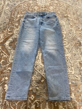 American eagle stretch womens light blue jeans straight leg size 6